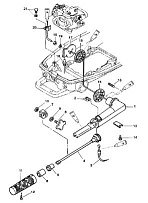 Компоненты дроссельной заслонки 2-х тактного ПЛМ MERCURY 5 M Серийный номер от 0P017000 до 0P400999