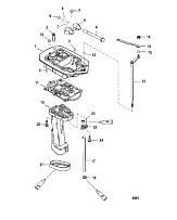 Выхлопная труба 2-Х ТАКТНОГО ПЛМ MERCURY 60 Серийный номер от 00G760300 до 0T979999