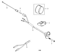 Компоненты гидроподъема (Часть 1) 4-Х ТАКТНОГО ПЛМ MERCURY 50 Серийный номер от 1C050252 и выше