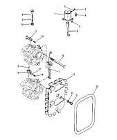 Карбюратор и дроссель 2-Х ТАКТНОГО ПЛМ MERCURY 60 Серийный номер от 0B122930 до 0D000749