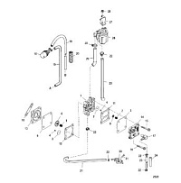 Топливный насос ручной (Дизайн 2) 2-х тактного ПЛМ MERCURY 40 M Серийный номер от 00P017000 до 0P325499