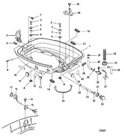 Низ капота 4-Х ТАКТНОГО ПЛМ MERCURY 15 Carb(2CYL) Серийный номер от 0R235949 и выше