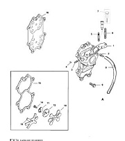 Индукционный коллектор 2-х тактного ПЛМ MERCURY 40 M Серийный номер от 9854537 до 0P016999