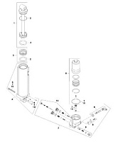 Manual tilt assist components 2-Х ТАКТНОГО ПЛМ MERCURY 90 Серийный номер от 0D283222 до 0G760299