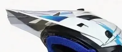 Козырек для шлема Атаки SC-15 белый/синий глянцевый