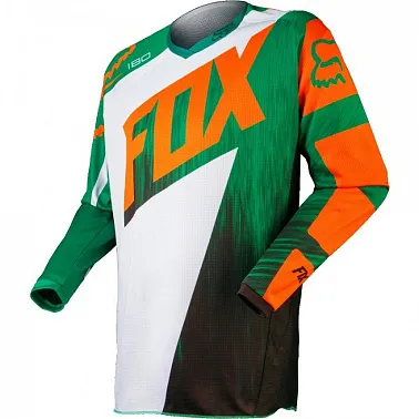 Джерси подростковая Fox 180 Vandal Jersey Youth Green/Orange
